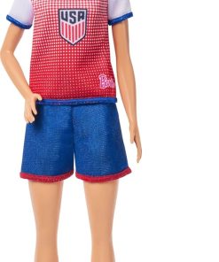 Barbie Careers USSF Soccer Fashion Doll Dressed in Removable Sport-Themed Outfit & Shoes with Accessories​ - 1