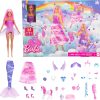 Barbie Advent Calendar with Doll & 24 Surprise Toy Accessories Including Unicorn & Pets, Transform Fashion Doll into Mermaid, Fairy & More - 1