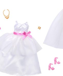 Barbie Clothes, Bridal Fashion Pack for Barbie Doll on Wedding Day, 1 Outfit with Accessories for a Complete Look - 1