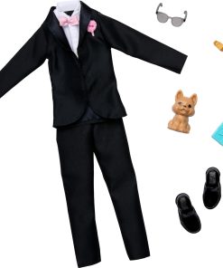 Barbie Clothes, Groom Fashion Pack for Ken Doll on Wedding Day, Tuxedo with Accessories for Complete Look - 1