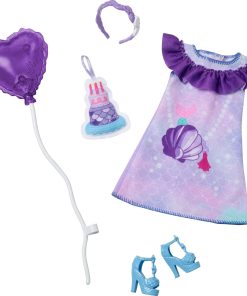 Barbie My First Barbie Clothes, Fashion Pack for 13.5-inch Preschool Dolls, Setwith Mermaid Birthday Accessories & Party Supplies - 1
