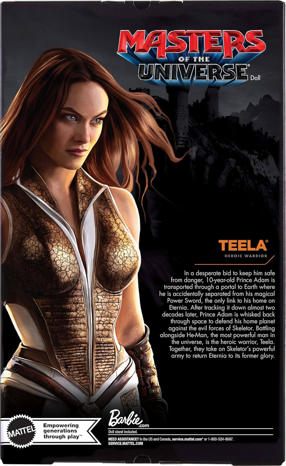 Barbie Signature Doll, Teela Collectible in Jumpsuit, Sword, Doll Stand & Displayable Packaging, Motu Movie Theme - Image 2