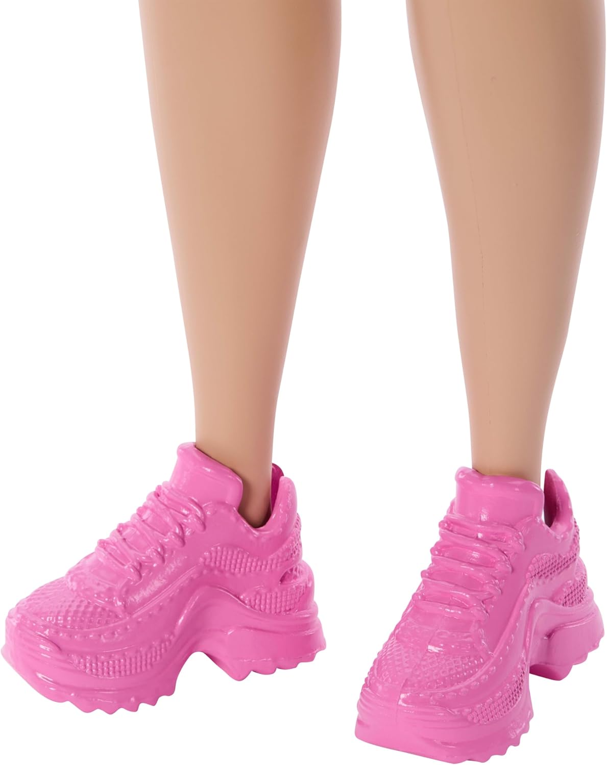 Barbie Fashionistas Style Doll #251 with Brown Hair, Wearing Multi-Color Star Print Dress, Pink Sneakers - Image 3
