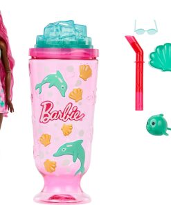 Barbie Pop Reveal Doll & Accessories, Sea Slushy Series Fashion Doll & Pet, 8 Surprises Includes Sensory Slime, and Color Change Hair - 1