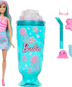 Barbie Pop Reveal Doll & Accessories, Sea Slushy Series Fashion Doll & Pet, 8 Surprises Includes Sensory Slime, and Color Change Hair​​ - 1