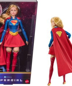 Barbie Signature DC Supergirl Fashion Doll, Blonde with Super Hero Costume & Cape, Collector Doll in Displayable Packaging & Doll Stand - 1