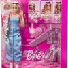 Barbie Deluxe Style Doll in Metallic Pink Barbiecore Skirt and Jacket, 4 Fashions, 4 Accessories, 4 Interchangeable Hands, 2 Shoes & Color Change Hair​​