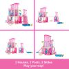 Barbie Dreamhouse Dollhouse | 2 Pools, 2 Slides, Elevator, with 9 Play Areas, Including 2 Houses, & 65+ Pieces Including Furniture & Accessories