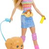 Barbie Pets Skate and Run Pup Blonde Doll - Skating Puppy, Leash, Matching Skates, Sunglasses, and Pet Accessories - 1