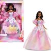 Barbie Signature Birthday Wishes Fashion Doll with Black Hair in Dress with Pastel Rainbow Effect, Collectible Toy with Giftable Packaging - 1