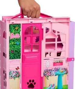 Alternative view of Barbie Weekend Escape House Playset | 10 Accessories Including Cookies to "Bake", Kitten, 4 Play Areas, 2 Bunk Beds & 360-degree Play