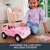 Hot Wheels RC Barbie Ford Bronco Remote-Control Toy Car, RC Vehicle with Puppy Accessory, Dog Bed & Bowl, Plus Stickers for Customization, Fits 2 Dolls
