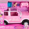 Hot Wheels RC Barbie Ford Bronco Remote-Control Toy Car, RC Vehicle with Puppy Accessory, Dog Bed & Bowl, Plus Stickers for Customization, Fits 2 Dolls