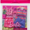 Barbie Clothes Set, Fashion & Accessory Pack for Barbie & Ken Dolls with 2 Complete Looks, Cherry-Inspired Theme
