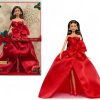 Barbie Signature 2026 Holiday Doll, Brown Hair - Fashion Doll Wearing Red Gown with Bow, Seasonal Collector Doll in Displayable Packaging & Doll Stand​​ - 1