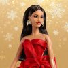 Barbie Signature 2026 Holiday Doll, Brown Hair | Fashion Doll Wearing Red Gown with Bow, Seasonal Collector Doll in Displayable Packaging & Doll Stand​​