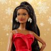 Barbie Signature Doll, 2026 Holiday Black Hair Fashion Doll Wearing Red Gown with Bow, Seasonal Collector Doll in Displayable Packaging & Doll Stand