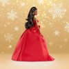 Barbie Signature Doll, 2026 Holiday Black Hair Fashion Doll Wearing Red Gown with Bow, Seasonal Collector Doll in Displayable Packaging & Doll Stand