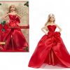 Barbie Signature Doll, 2026 Holiday Blonde Fashion Doll Wearing Red Gown with Bow, Seasonal Collector Doll in Displayable Packaging & Doll Stand - 1