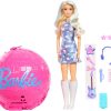 Barbie Team Roll and Reveal Pop Star Doll and Accessories - Blonde Fashion Doll & 8 Surprises and a Disco Ball Encasement - 1
