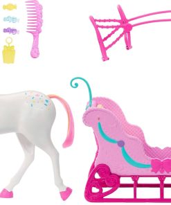 Barbie in the Nutcracker Land of Sweets Horse & Sled - 1