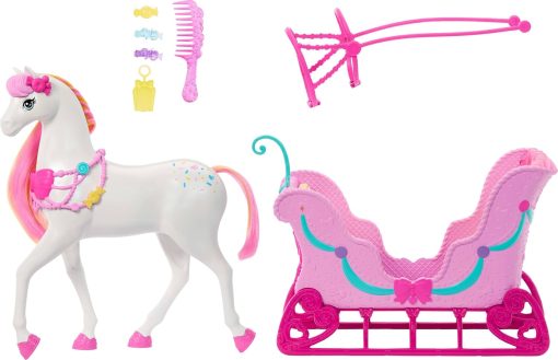 Barbie in the Nutcracker Land of Sweets Horse & Sled - 1